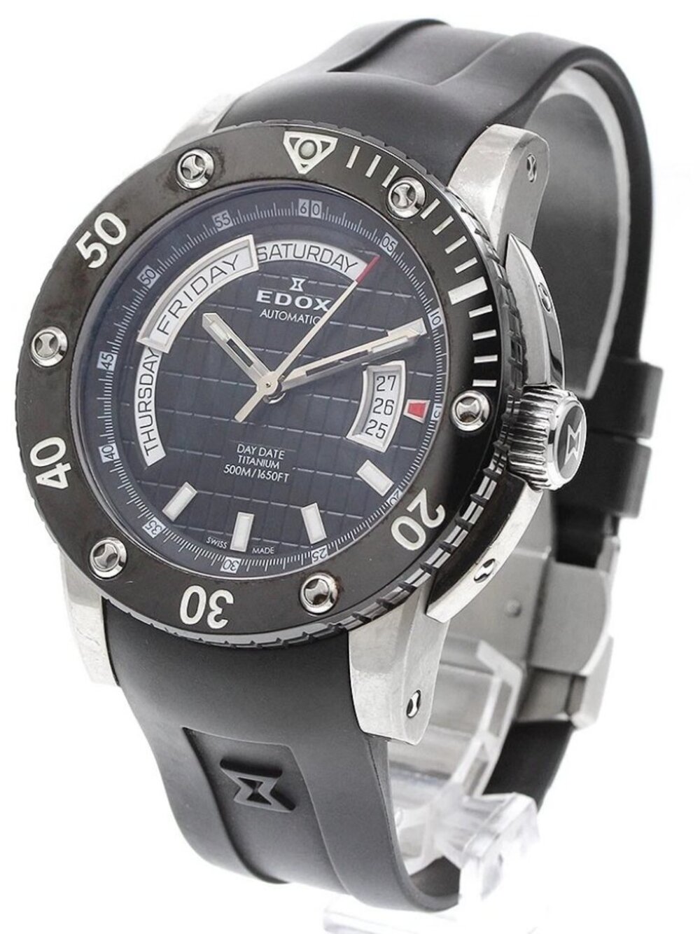 EDOX Class One Day Date 83005-TIN-NIN black Dial Automatic Men's Watch_930618